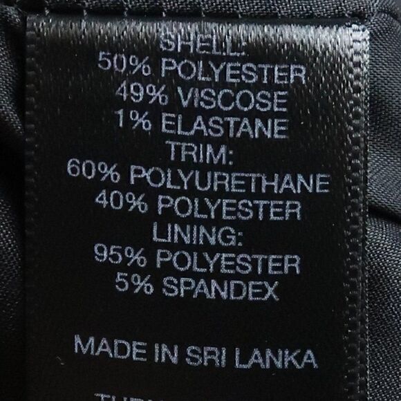 EXPRESS BLACK TWEED WITH FAUX LEATHER ACCENTS BUSINESS OFFICE WORK SKIRT SIZE 6 - Picture 3 of 10